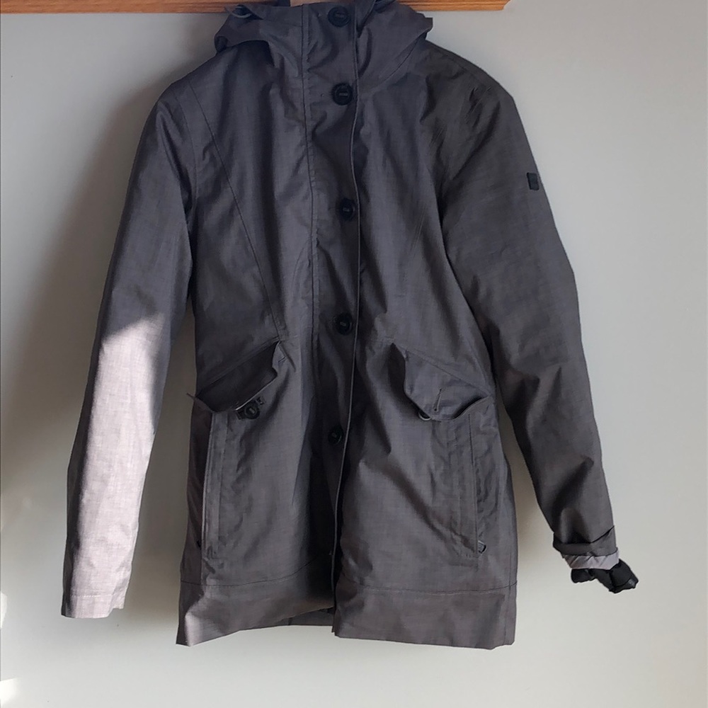 THE NORTH FACE GRAY aeliana triclimate Hooded Jacket Parka Coat System medium